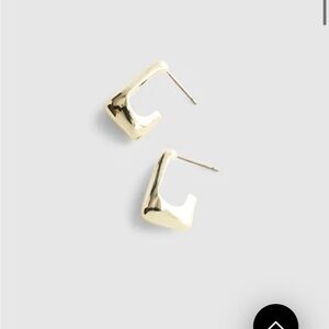 Madewell Sculpted Teardrop Hoop earrings